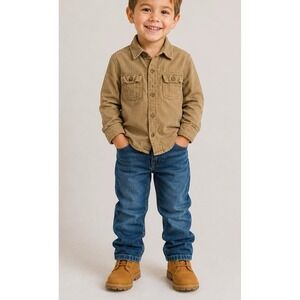 Gymboree Boys Corduroy Tan Long Sleeve Button Down (3T)